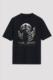 Asap Rocky Baskılı Unisex Siyah Oversize Tişört - Tshirt