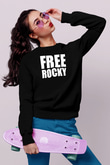 Asap Rocky Baskılı Unisex Siyah Sweatshirt