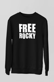 Asap Rocky Baskılı Unisex Siyah Sweatshirt