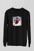 ASAP Rocky Baskılı Unisex Siyah Sweatshirt