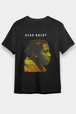 Asap Rocky Baskılı Unisex Siyah Tişört - Tshirt