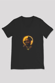 ASAP Rocky Baskılı Unisex Siyah V Yaka Tişört