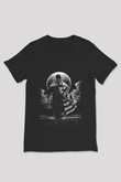 Asap Rocky Baskılı Unisex Siyah V Yaka Tişört - Tshirt