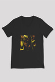 ASAP Rocky Baskılı Unisex Siyah V Yaka Tişört