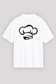 Aşçı Beyaz Unisex Oversize Tişört T-Shirt