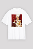 Aşçı Beyaz Unisex Oversize Tişört T-Shirt