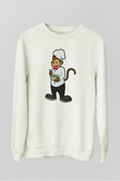 Aşçı Beyaz Unisex Sweatshirt