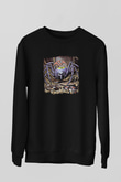Asia Baskılı Unisex Siyah Sweatshirt