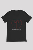 Aşkın Altın Oranı Baskılı Unisex V Yaka Siyah Tİşört - Tshirt