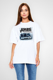 Asking Alexandria Baskılı Unisex Beyaz Oversize Tişört
