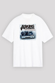 Asking Alexandria Baskılı Unisex Beyaz Oversize Tişört