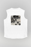 Asking Alexandria Baskılı Unisex Beyaz Kolsuz Tişört