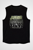 Asking Alexandria Baskılı Unisex Siyah Kolsuz Tişört