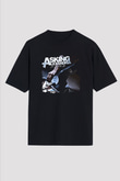 Asking Alexandria Baskılı Unisex Siyah Oversize Tişört