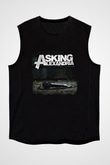 Asking Alexandria Baskılı Unisex Siyah Kolsuz Tişört