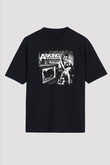 Asking Alexandria Baskılı Unisex Siyah Oversize Tişört