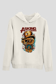 Asking Alexandria Beyaz Unisex Kapüşonlu Sweatshirt