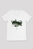 Asking Alexandria Beyaz Unisex V Yaka Tişört