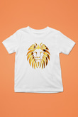 Aslan Baskılı Beyaz Unisex Çocuk Tişört
