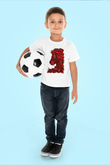 Aslan Baskılı Beyaz Unisex Çocuk Tişört