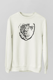 Aslan Beyaz Unisex Sweatshirt