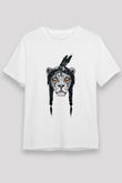 Aslan Beyaz Unisex Tişört T-Shirt - TişörtFabrikası