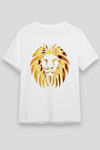 Aslan Beyaz Unisex Tişört T-Shirt - TişörtFabrikası