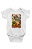 Aslan Burcu Baskılı Beyaz Unisex Bebek Body - Zıbın