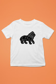 Aslan Burcu Baskılı Beyaz Unisex Beyaz Çocuk Tişört - Tshirt
