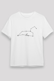 Aslan Burcu Unisex Baskılı Beyaz Tişört - Tshirt