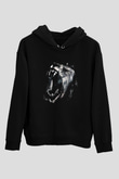 Aslan Siyah Unisex Hoodie