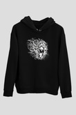 Aslan Siyah Unisex Hoodie