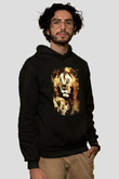Aslan Siyah Unisex Kapüşonlu Sweatshirt
