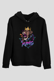 Aslan Siyah Unisex Kapüşonlu Sweatshirt