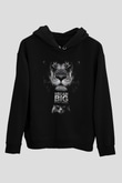 Aslan Siyah Unisex Kapüşonlu Sweatshirt