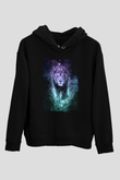 Aslan Siyah Unisex Kapüşonlu Sweatshirt