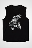 Aslan Siyah Unisex Kolsuz Tişört