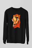 Aslan Siyah Unisex Sweatshirt