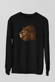 Aslan Siyah Unisex Sweatshirt