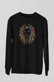Aslan Siyah Unisex Sweatshirt