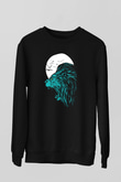 Aslan Siyah Unisex Sweatshirt