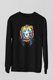 Aslan Siyah Unisex Sweatshirt