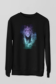 Aslan Siyah Unisex Sweatshirt