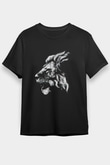 Aslan Siyah Unisex Tişört T-Shirt - TişörtFabrikası