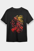 Aslan Siyah Unisex Tişört T-Shirt - TişörtFabrikası