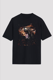 Aslan Siyah Unisex Tişört T-Shirt - TişörtFabrikası