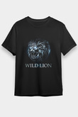 Aslan Siyah Unisex Tişört T-Shirt - TişörtFabrikası
