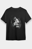 Aslan Siyah Unisex Tişört T-Shirt - TişörtFabrikası
