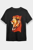 Aslan Siyah Unisex Tişört T-Shirt - TişörtFabrikası