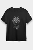 Aslan Siyah Unisex Tişört T-Shirt - TişörtFabrikası